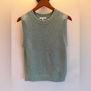 Splendid Blue Knit Sleeveless Sweater